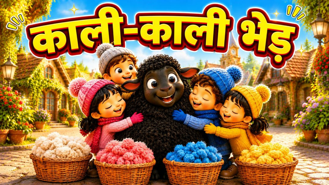 ⁣VN20260720_14230काली-काली भेड़ 🐑 | हिंदी नर्सरी राइम्स | Black Sheep Song | Kids Songs | Hindi Poem 