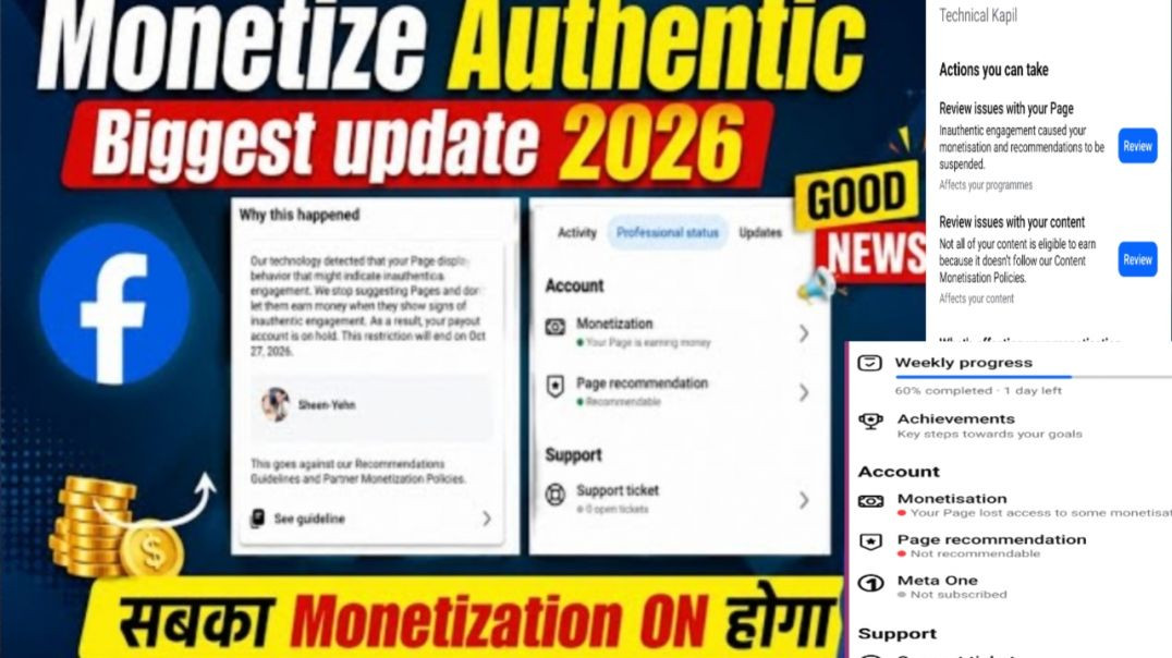 ⁣Facebook Monetization Update 2026 ; Solve Facebook Monetize Authentic Engagement