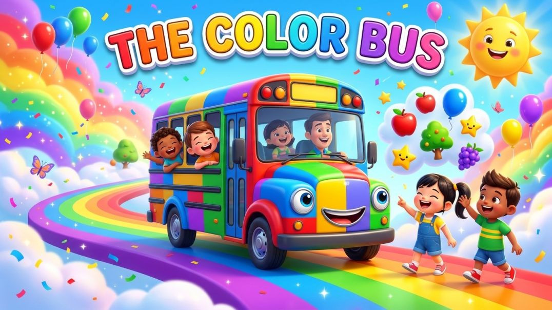 ⁣The Color Bus | Learn Colors Song for Kids | Fun Nursery Rhyme