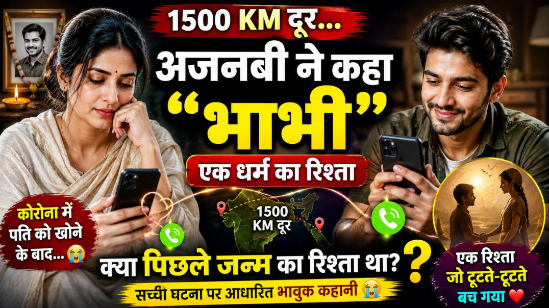 ⁣अंजान देवर और अनजान भाभी का प्यार | 1500 KM दूर बना धर्म का रिश्ता | Heart Touching Hindi Story | Ni