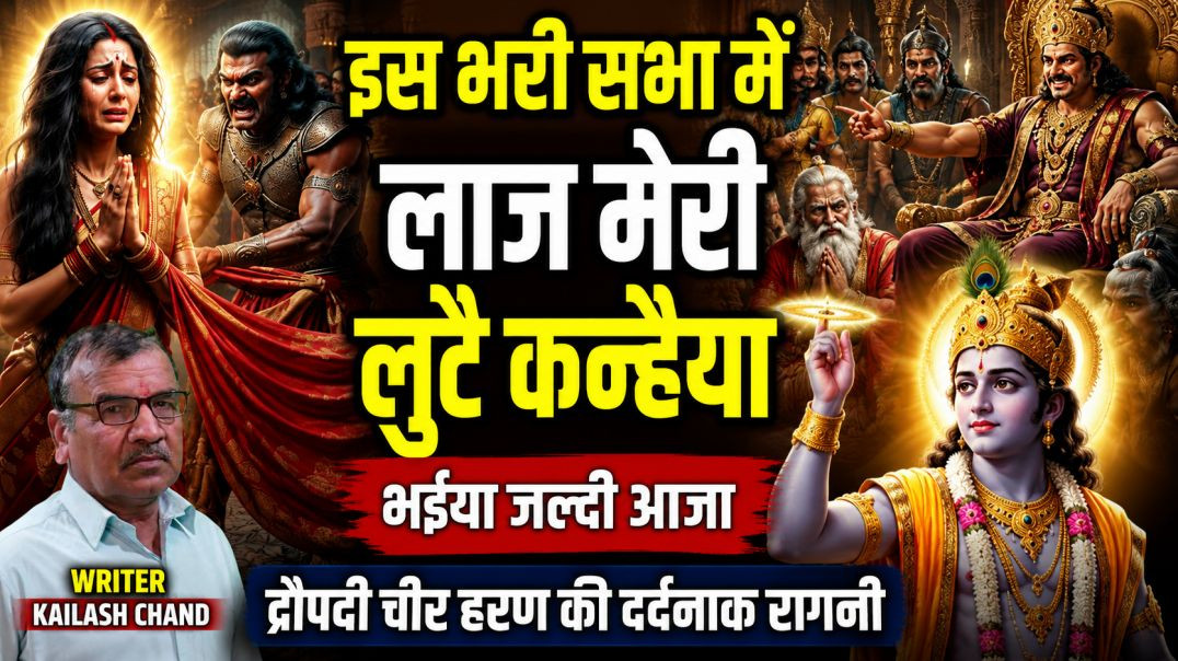 ⁣द्रौपदी चीर हरण की करुण रागनी | इस भरी सभा में लाज मेरी लुटै कन्हैया | Kailash Chand | Haryanvi Ragn