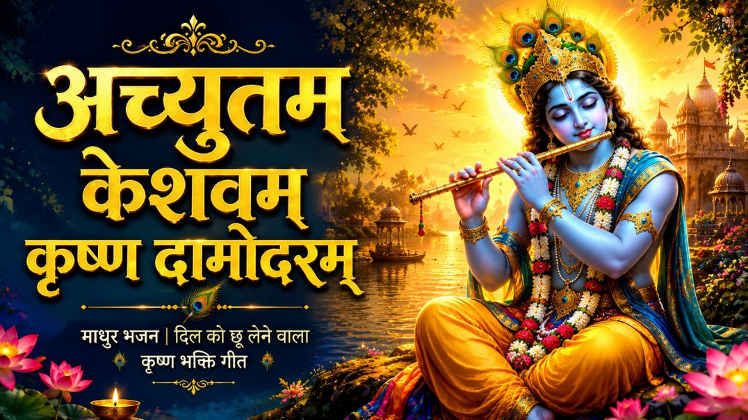 ⁣अच्युतम केशवम कृष्ण दामोदरम्