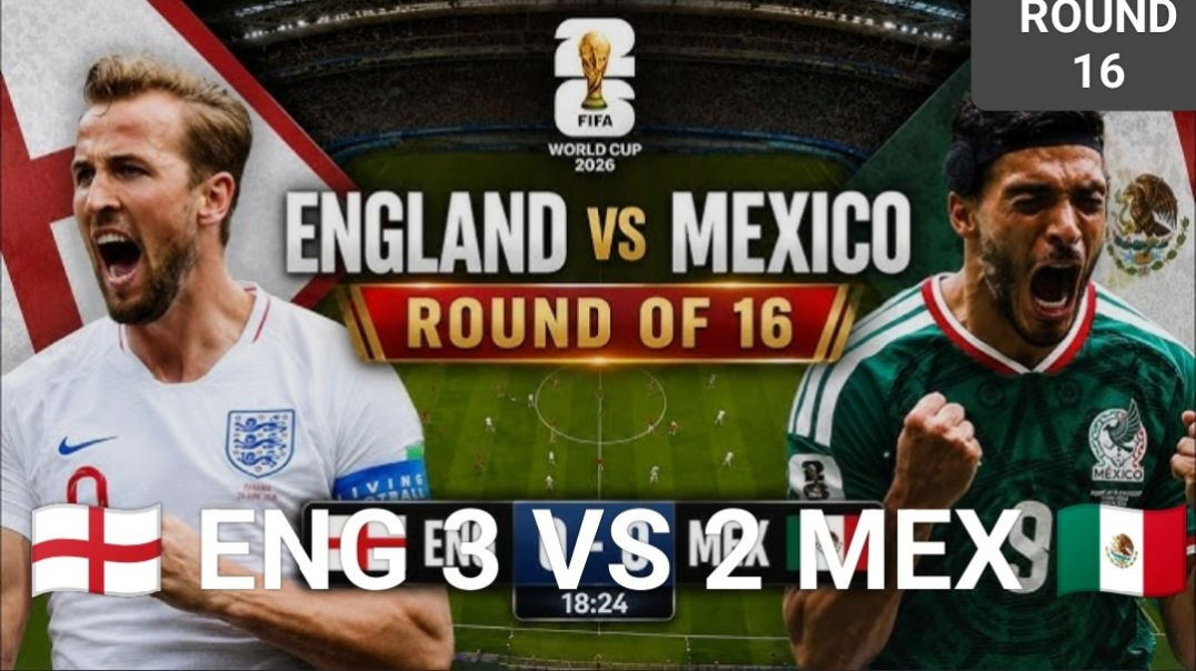 ⁣ENGLAND 3 VS 2 MEXICO FIFA WORLD CUP FOOTBALL MATCH HIGHLIGHTS