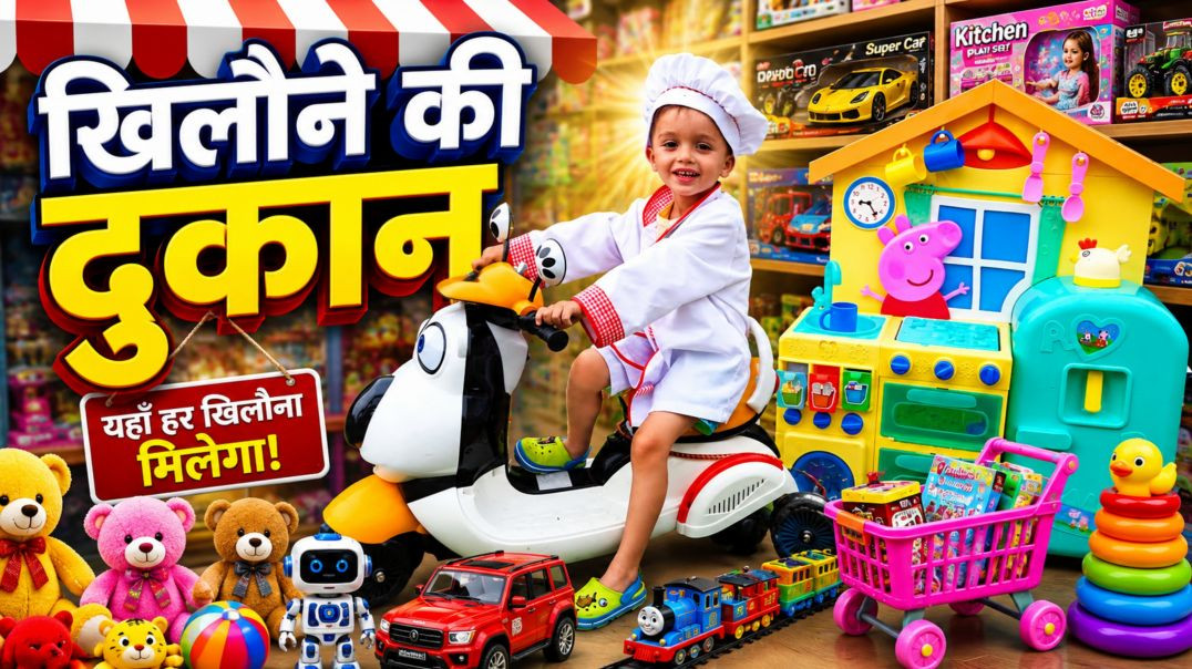⁣Super Kids का मजेदार Coffee Shop Game ☕ | खिलौनों से बनी छोटी सी दुकान 😍