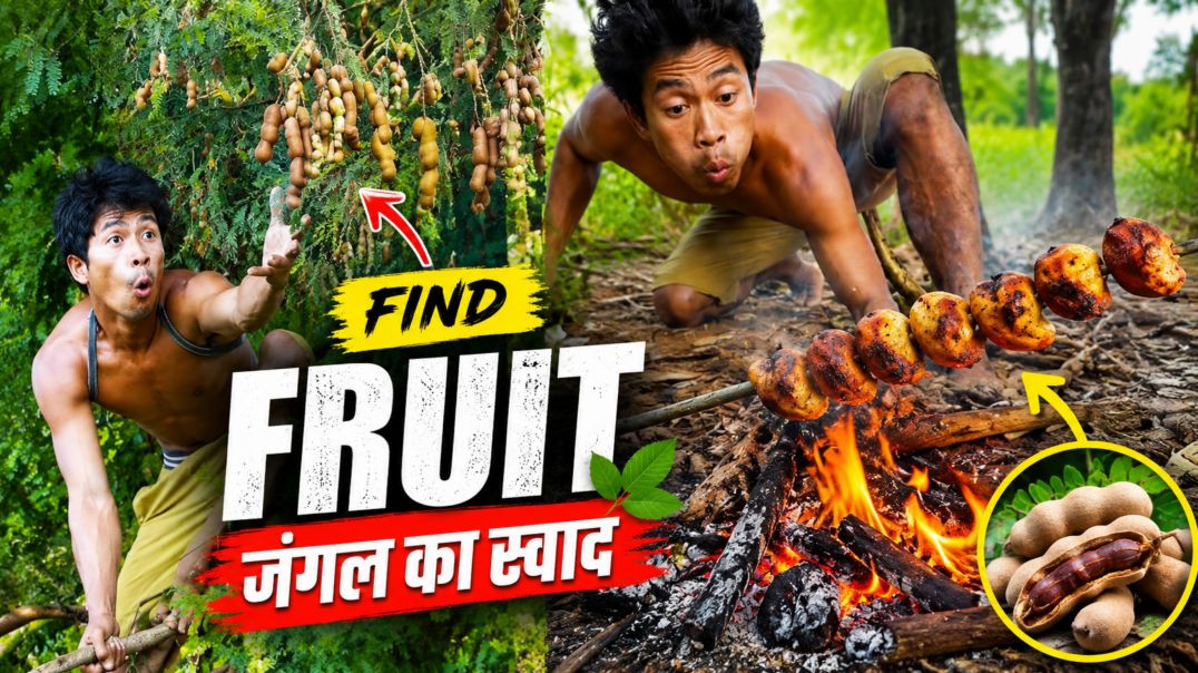 ⁣Rainforest Survival Challenge | Finding Food in the Wild 🍃🔥