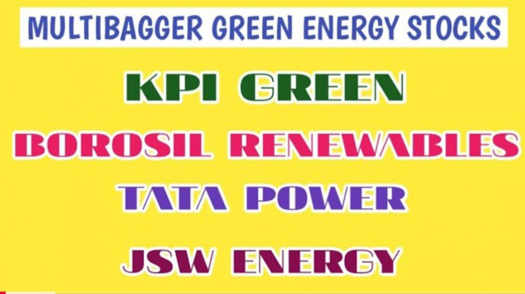 ⁣MULTIBAGGER GREEN ENERGY STOCKS●TATA POWER●KPI GREEN●BOROSIL RENEWABLES @ STOCK MARKET PLANNER