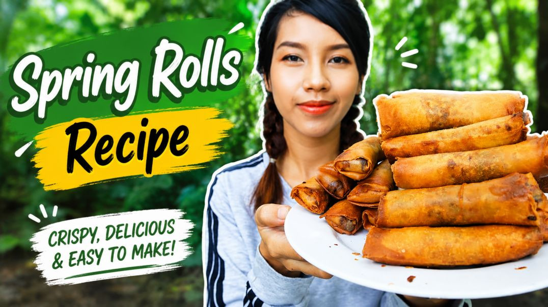 ⁣Crispy Spring Rolls Recipe | घर पर बनाएं सुपर टेस्टी स्प्रिंग रोल 😋🥢