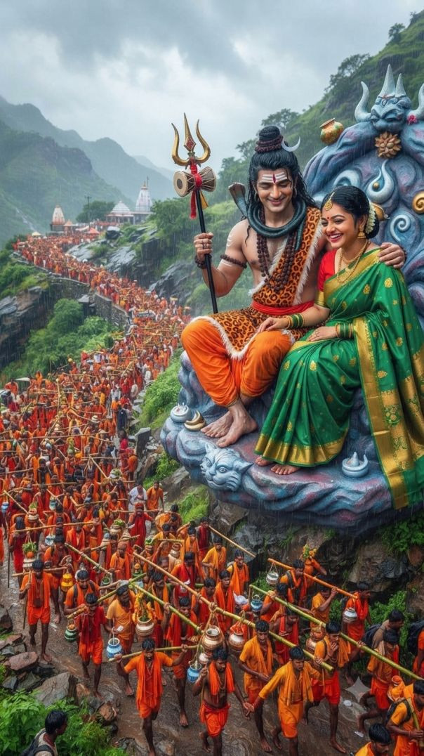 प्रभु! सावन में कांवरियो की यात्रा का सबसे बड़ा फल क्या है ? #shivparvati #sawanspecial #shorts #yt