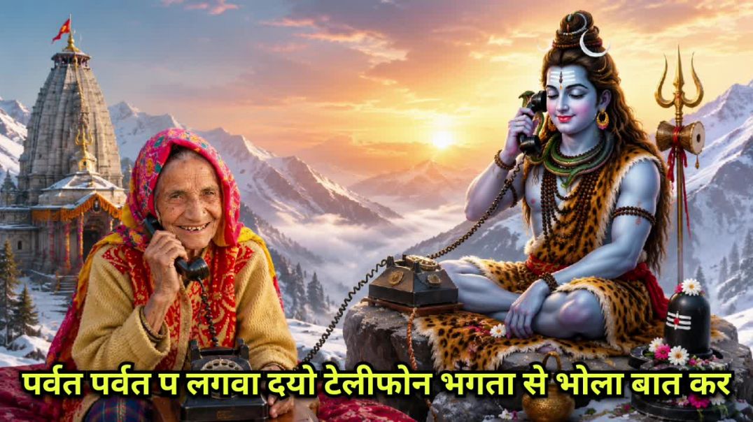 ⁣पर्वत पर्वत प लगवा दयो टेलीफोन भगता से भोला बात कर#trending#sawan