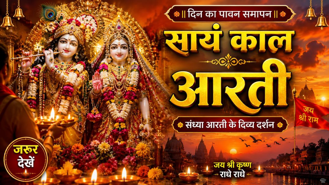 ⁣🙏✨_सायं_काल_आरती___संध्या_आरती___भगवान_के_दिव्य_दर्शन_🕉️___जय_श्री_राम_🚩(360p)