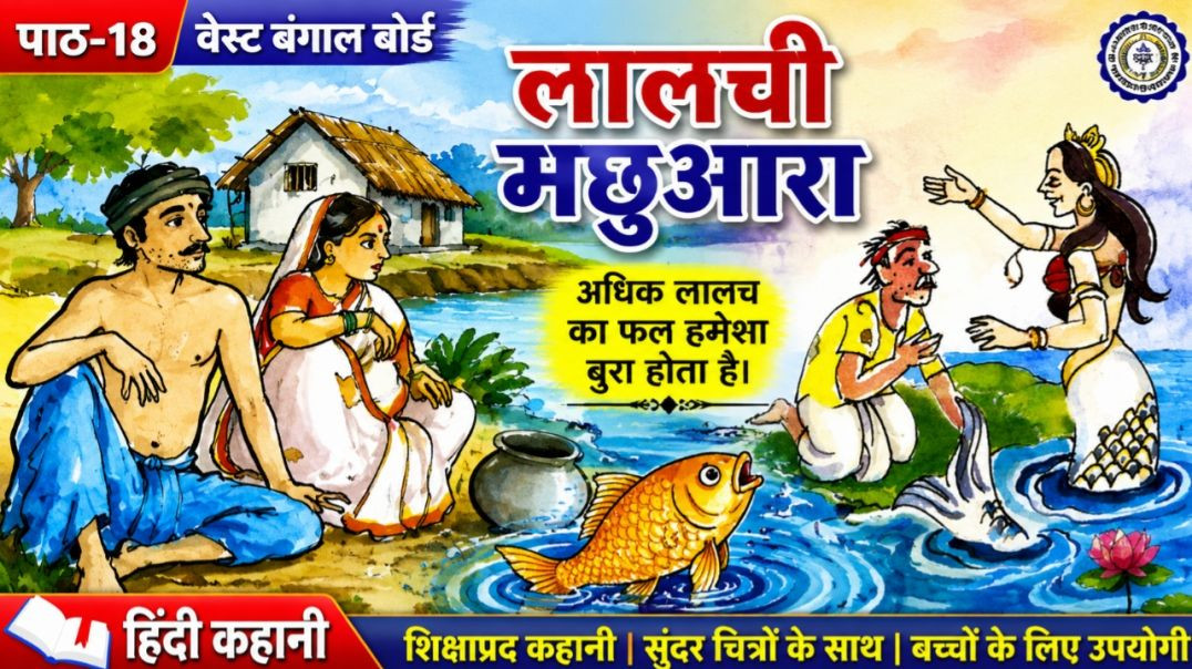 ⁣कक्षा-4 पाठ 18 लालची मछुआरा