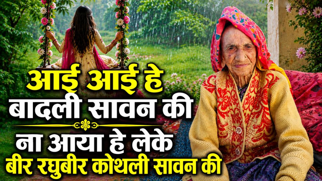 ⁣#सावन🥰आई आई हे🌧️बादली सावन की बरसी🌧️बरसी हे बादली सावन की#trending#sawan