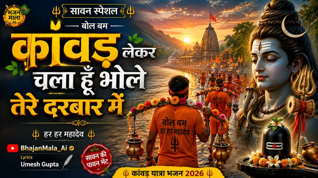 ⁣⁣कांवड़ लेकर चला हूँ भोले तेरे दरबार में | Bol Bam Kanwar Bhajan 2026 | सावन स्पेशल शिव भजन |
