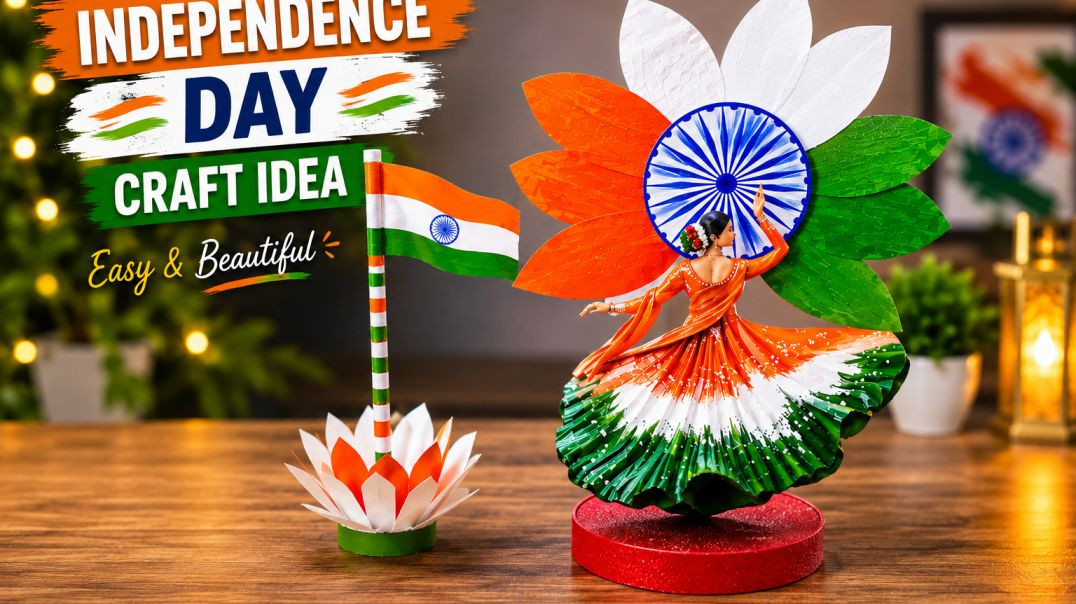 ⁣Diy independence day special craft idea