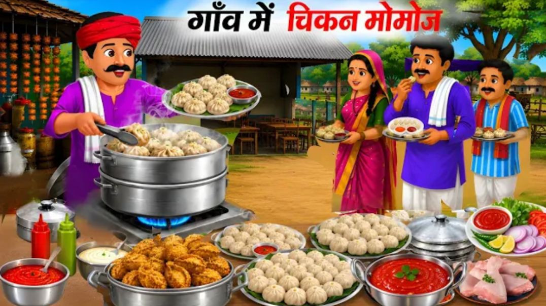 ⁣गांव में चिकन मोमोस वाला | Gaon Me Chicken Momos Wala | hindi Kahani