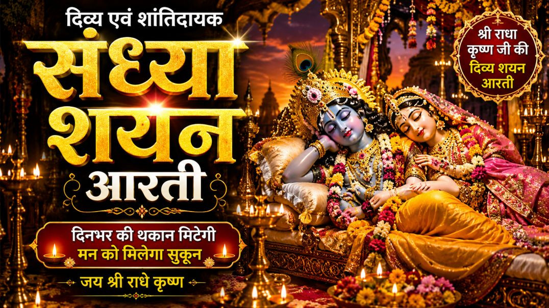 🌙_संध्या_शयन_आरती_🙏___श्री_राधा_कृष्ण_जी_की_दिव्य_शयन_आरती___Evening_Shayan_Aarti___Bhakti_Darshan(3