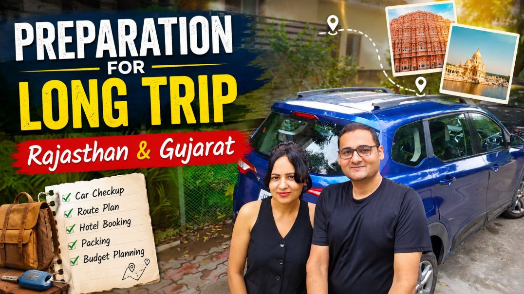 ⁣Monsoon Road Trip Preparation 🚗 Rajasthan Gujarat Family Travel Begins