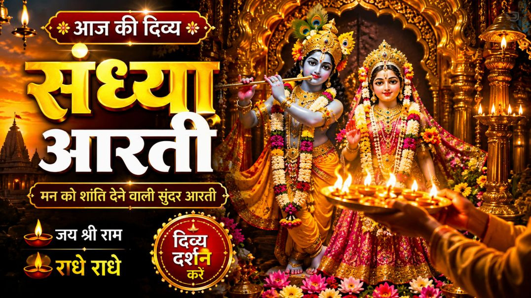 ⁣🌅_सायं_काल_आरती___आज_की_दिव्य_संध्या_आरती___Radha_Krishna_Sandhya_Aarti___Evening_Aarti_2026_🙏(360p)